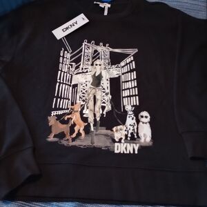 DKNY Black Graphic Sweatshirt